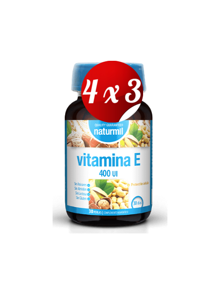 Pack 4x3 uds Vitamina E 400 Ui  60 Capsulas De Dietmed