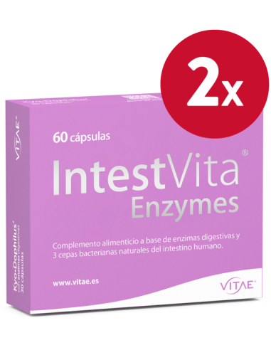 Pack 2 uds IntestVita Enzymes 60 cápsulas de Vitae