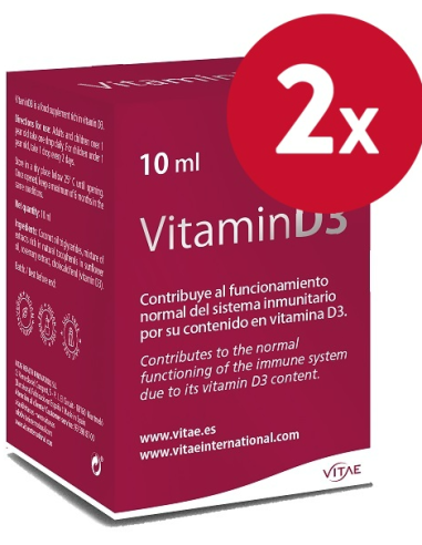 Pack 2 uds Vitae Vitamin D3 10ml de Vitae