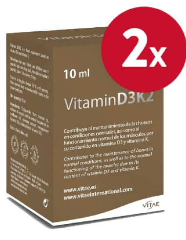 Pack 2 uds Vitae Vitamin D3K2 10ml de Vitae