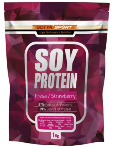 Soy Protein 80% Fresa 1Kg Doypack Sotya
