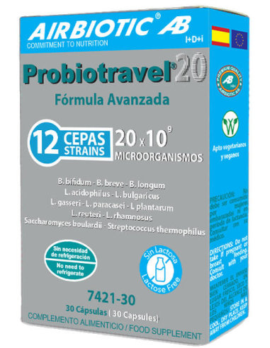 Probiotravel®20 30 caps Airbiotic
