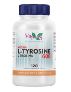 VEGAN L-Tyrosine 600 120 Cápsulas Vegetales Vbyotics