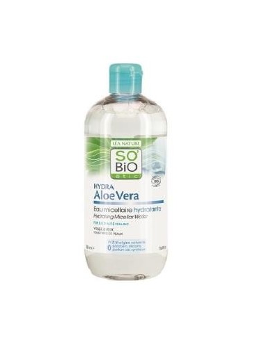 Agua Micelar Hidrantante Aloe Vera 500 Mililitros Bio So´Bio Etic