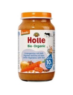 Potito De Verduras Lentejas Ternera +10Meses. Holle