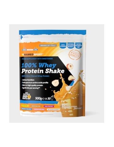 Whey Protein 100% Shake Halzenut Cream 900 Gramos Named Sport