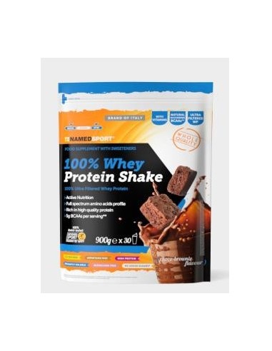 Whey Protein 100%  Shake Choco-Brownie 900 Gramos Named Sport