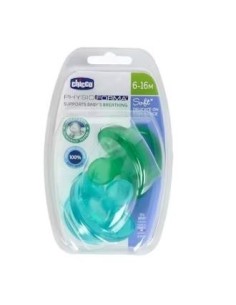Chupete Physio Soft Sili Anat Azul/Verde 6-12 2Un Chicco