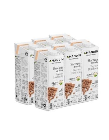 Horchata De Chufa 1Lt 6Uds. Bio Amandin