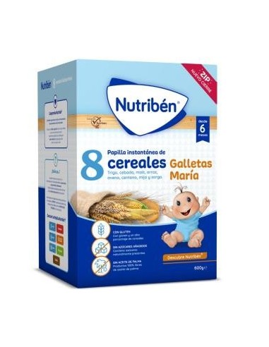 Nutriben 8 Cereales Galletas Maria 600 Gramos Nutriben