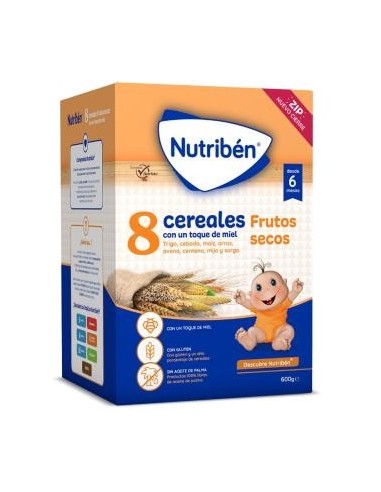 Nutriben 8 Cereales Miel Frutos Secos 600 Gramos Nutriben