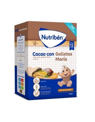 Nutriben Cacao Galletas Maria Papilla 500 Gramos Nutriben