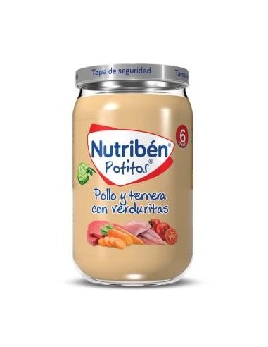 Nutriben Potito Pollo Ternera Verduritas 235Gr +6M Nutriben
