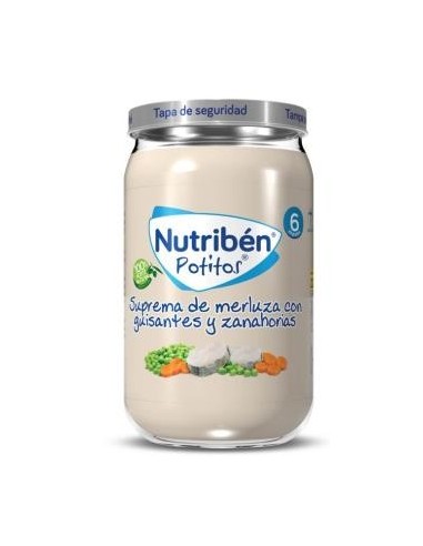 Nutriben Potito Merluza-Guisantes-Zanahoria 235 Gramos Nutriben