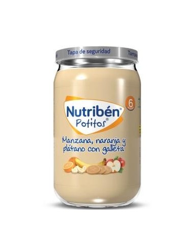 Nutriben Potito Manz-Naranja-Platano-Galleta 235Gr Nutriben