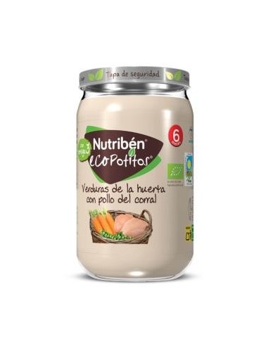 Nutriben Eco Potito Pollo Corral Verduras 235G +6M Nutriben