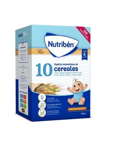 Nutriben Papilla 10 Cereales 600 Gramos Nutriben