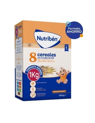 Nutriben 8 Cereales Miel 1000 Gramos Nutriben