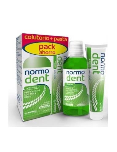 Normodent Anticaries Pack Pasta Dental + Colutorio Normon