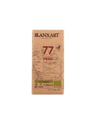 Chocolate Negro 77% Peru 80 Gramos Eco Blanxart