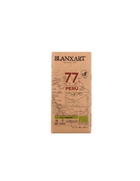 Chocolate Negro 77% Peru 80 Gramos Eco Blanxart