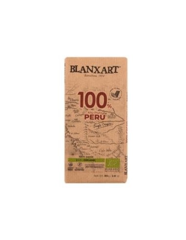 Chocolate Negro 100% Peru 80 Gramos Eco Blanxart