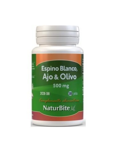 Espino Blanco + Ajo + Olivo 100 Perlas Naturbite