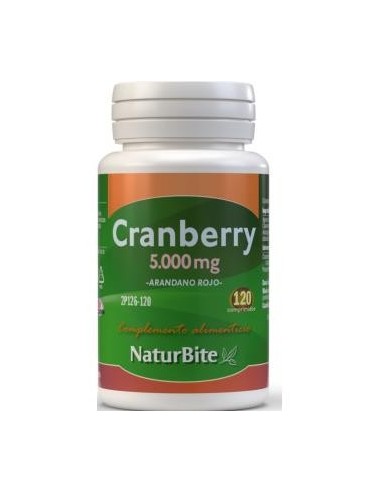 Cranberry Arandano Rojo 5000Miligramos 120 Comprimidos Naturbite