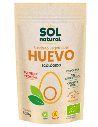 Sustituto Vegetal Del Huevo En Polvo Bio 350 Gramos  Sol Natural