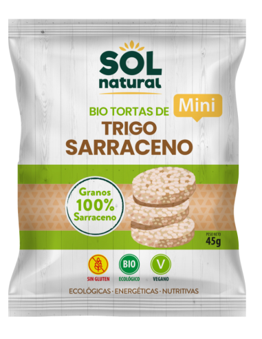 Mini Tortitas De Trigo Sarraceno Bio 45 Gramos  Sol Natural