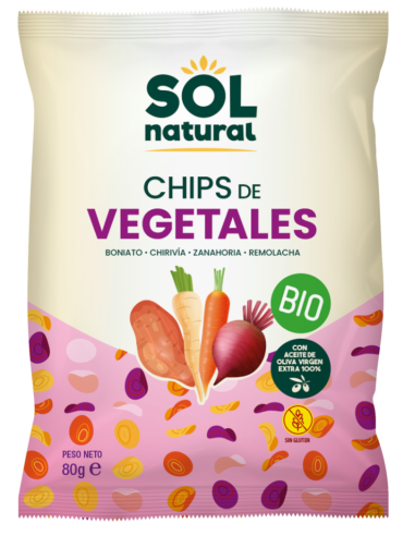 Chips De Vegetales Con Aceite De Oliva Bio 80 Gramos  Sol Natural