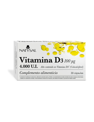 Vitamina D3 4000Ui 30Cap. de Natysal