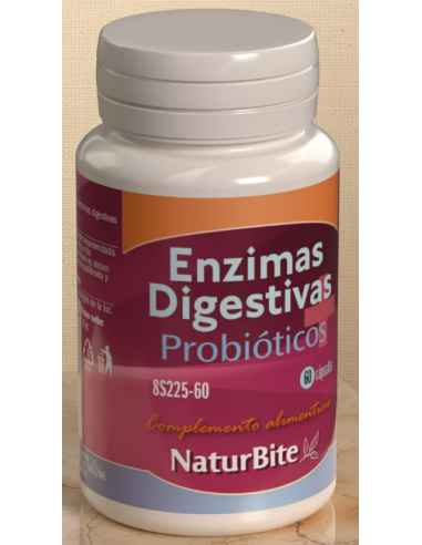 Enzimas Digestivas+Probioticos 120 Cápsulas  Naturbite