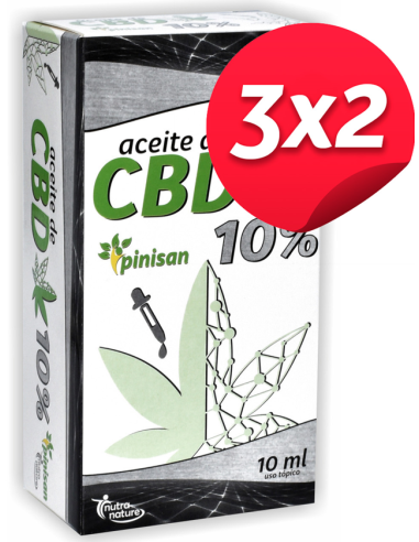 Pack 3x2 Aceite De Cbd 10%, 10 Ml de Pinisan