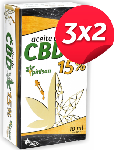Pack 3x2 Aceite De Cbd 15%, 10 Ml de Pinisan