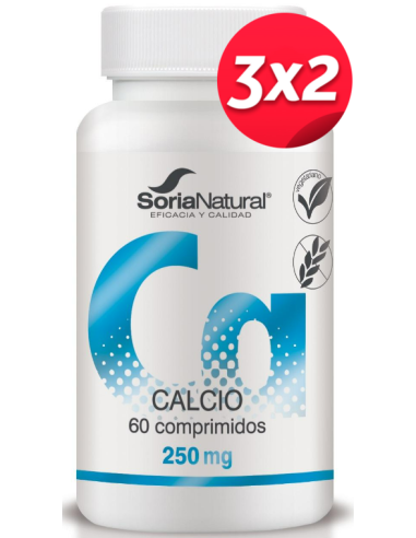 Pack 3x2 Calcio 90 comprimidos liberacion sostenida de Soria Natural