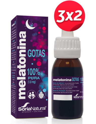 Pack 3x2 Melatonina 50 ml de Soria Natural