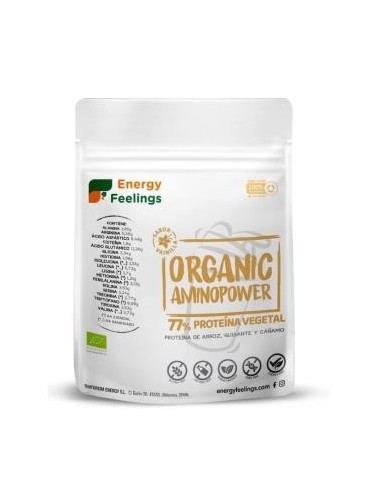 Organic Aminopower 77% Vainilla 500Gr Eco Vegan Sg Energy Feelings