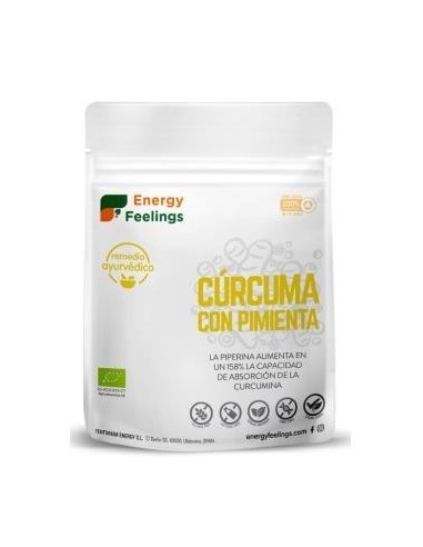 Curcuma Con Pimienta Polvo 200 Gramos Eco Vegan Sg Energy Feelings