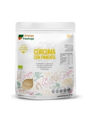 Curcuma Con Pimienta Polvo 1 Kilo Eco Vegan Sg Energy Feelings