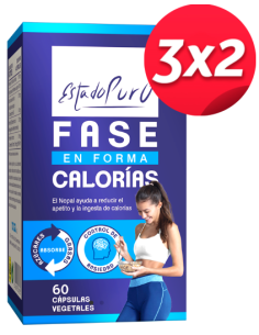 Pack 3x2 Fase Calorias En Forma 60Cap. Estado Puro de Tongil