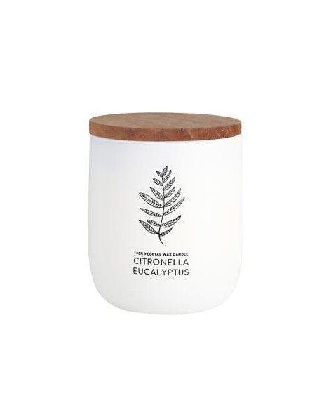 Vela Vaso Blanco Citvase Citronela-Eucalipto 7X9Cm Cerabella