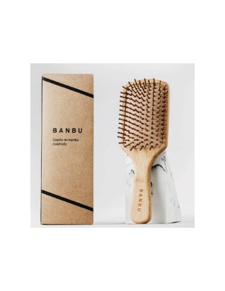 Banbu Cepillo De Bambu Y Caucho Natural Cuadrado. Banbu
