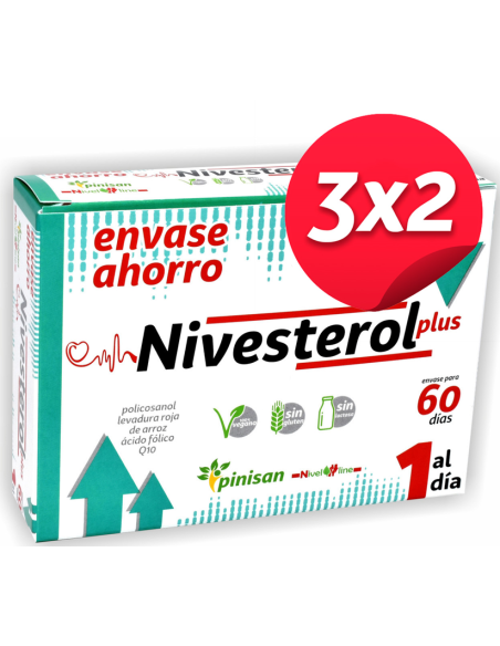 Pack 3x2 Nivesterol Plus Nivel Line 60 Cápsulas Pinisan