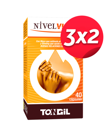 Pack 3x2 Nivelvigor 40 cápsulas Tongil – Energía y vitalidad