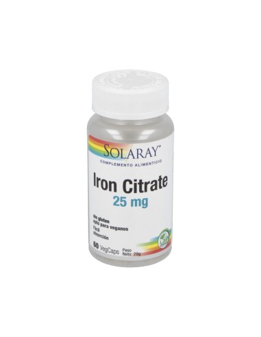 Iron Citrato 25Mg. 60Cap.