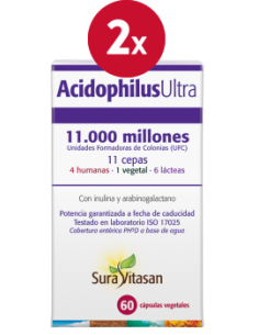 Pack de 2 uds Acidophilus Ultra 60Cap. de Sura Vitasan