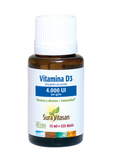 Pack de 2 uds Vitamina d3 4.000ui 15ml Sura Vitasan
