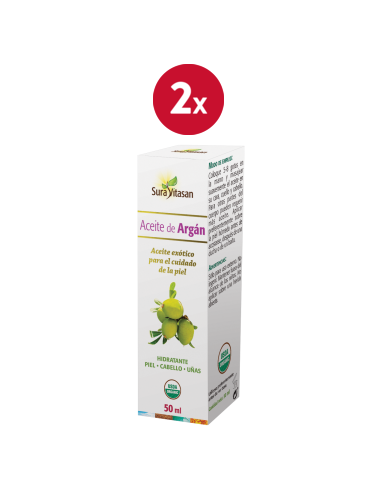 Pack 2 Aceite de Argán Bio 50ml Sura Vitasan Natural