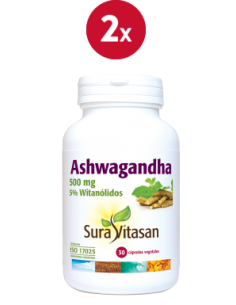 Pack 2 Ashwagandha 30 cápsulas Sura Vitasan – Vitalidad natural